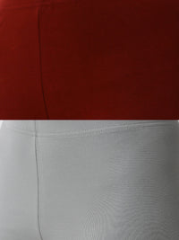 De Moza Superior Ankle Length Leggings Combo Pack of 2 Maroon&Light Grey - De Moza