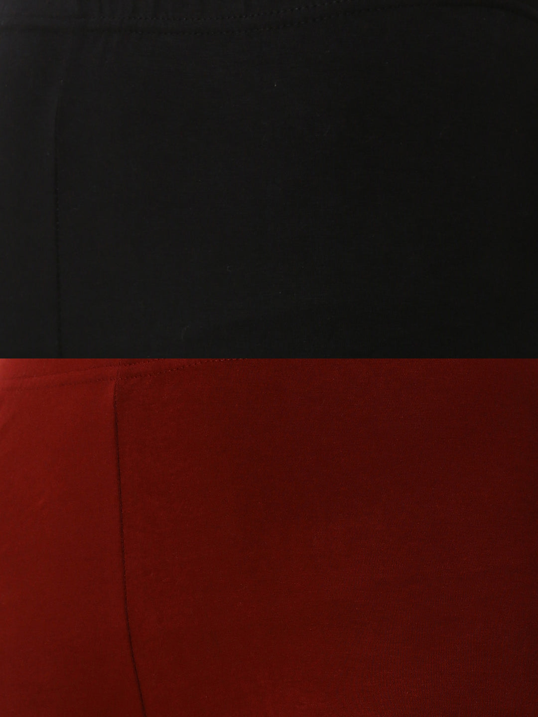 Pack of 2 De Moza Ladies Superior Ankle Leggings Black&Maroon