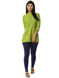 De Moza Superior Ankle Length Leggings Combo Pack of 2 Navy Blue&Cobalt - De Moza