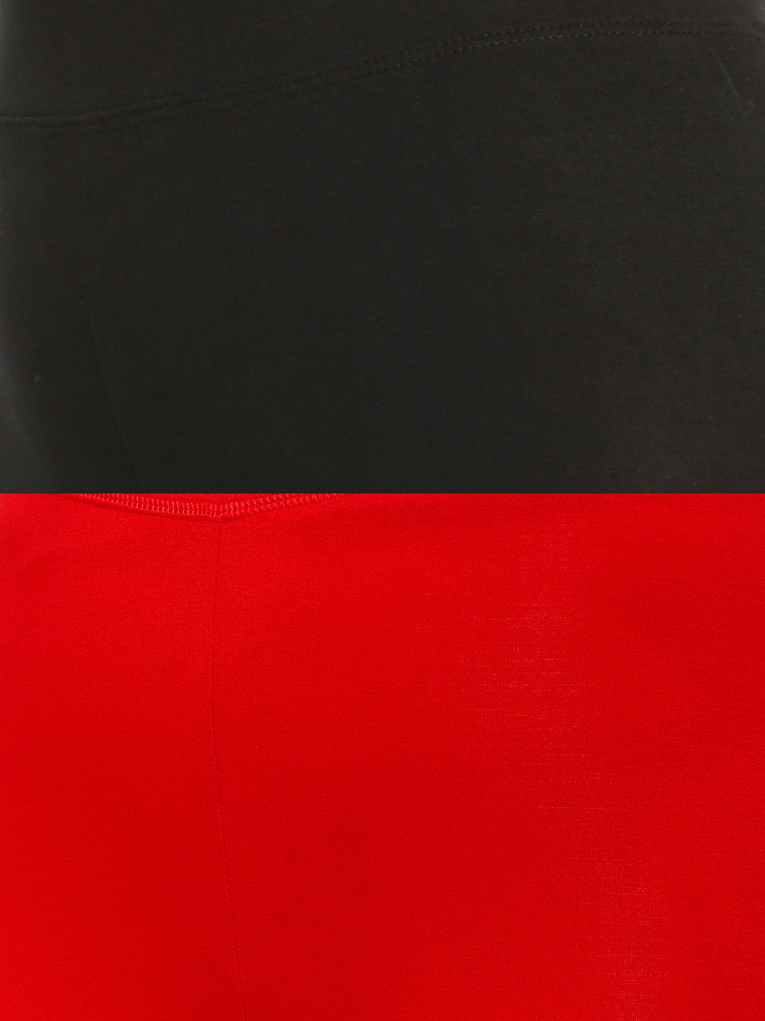 Pack of 2 De Moza Ladies Superior Ankle Leggings Black&True Red