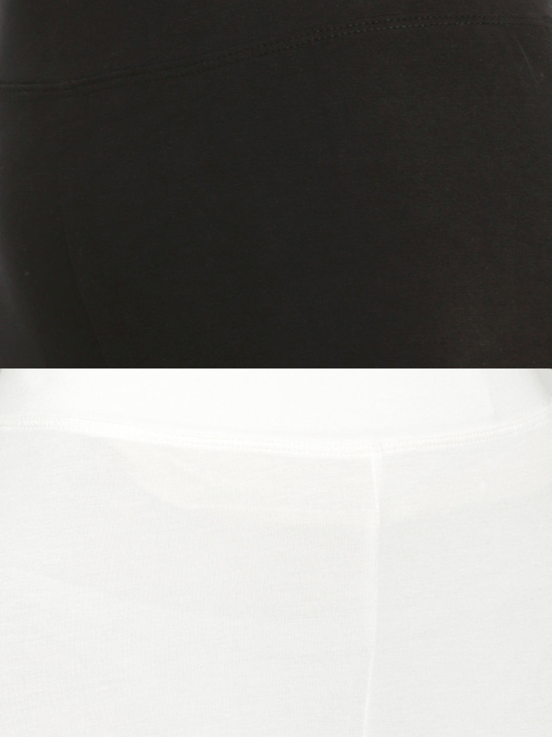 Pack of 2 De Moza Ladies Superior Ankle Leggings Black&Owhiteff