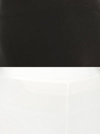 Pack of 2 De Moza Ladies Superior Ankle Leggings Black&Owhiteff