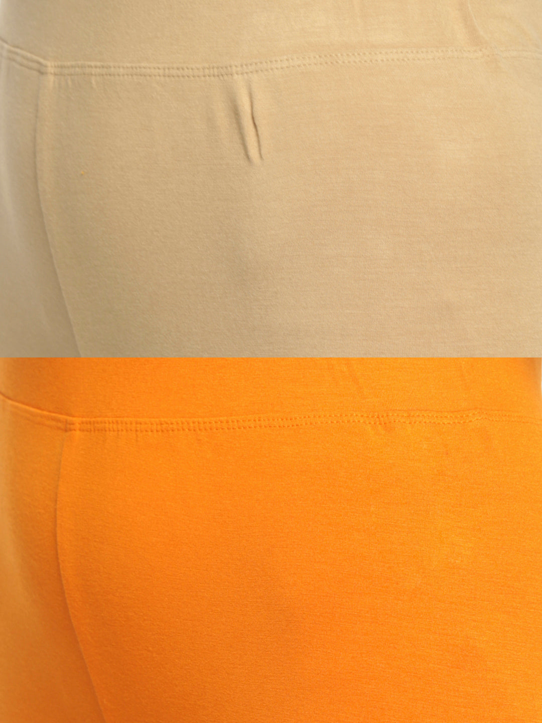 Pack of 2 De Moza Ladies Superior Ankle Leggings Skin&Dark Yellow