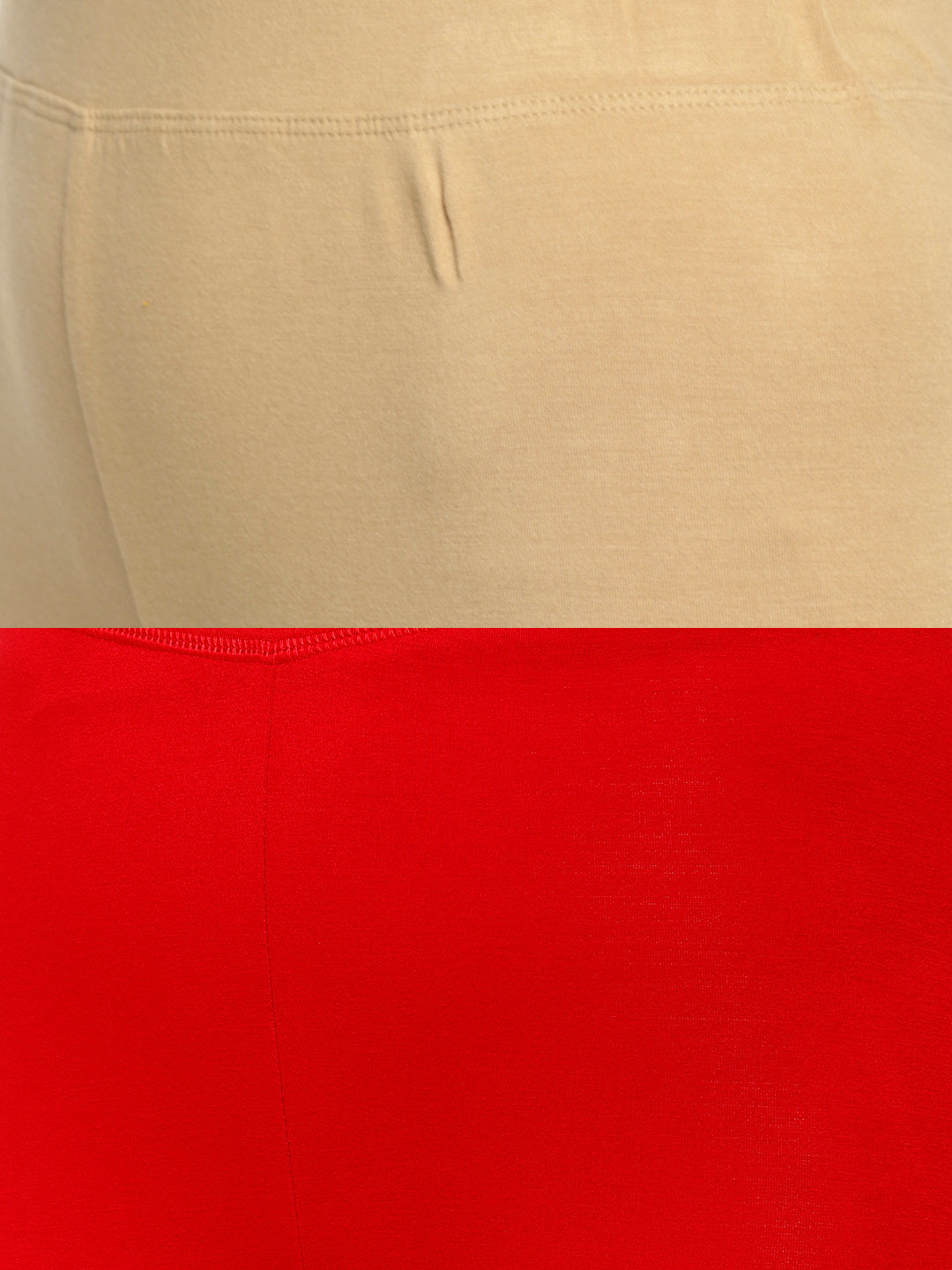 Pack of 2 De Moza Ladies Superior Ankle Leggings Skin&True Red