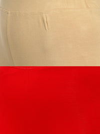 Pack of 2 De Moza Ladies Superior Ankle Leggings Skin&True Red