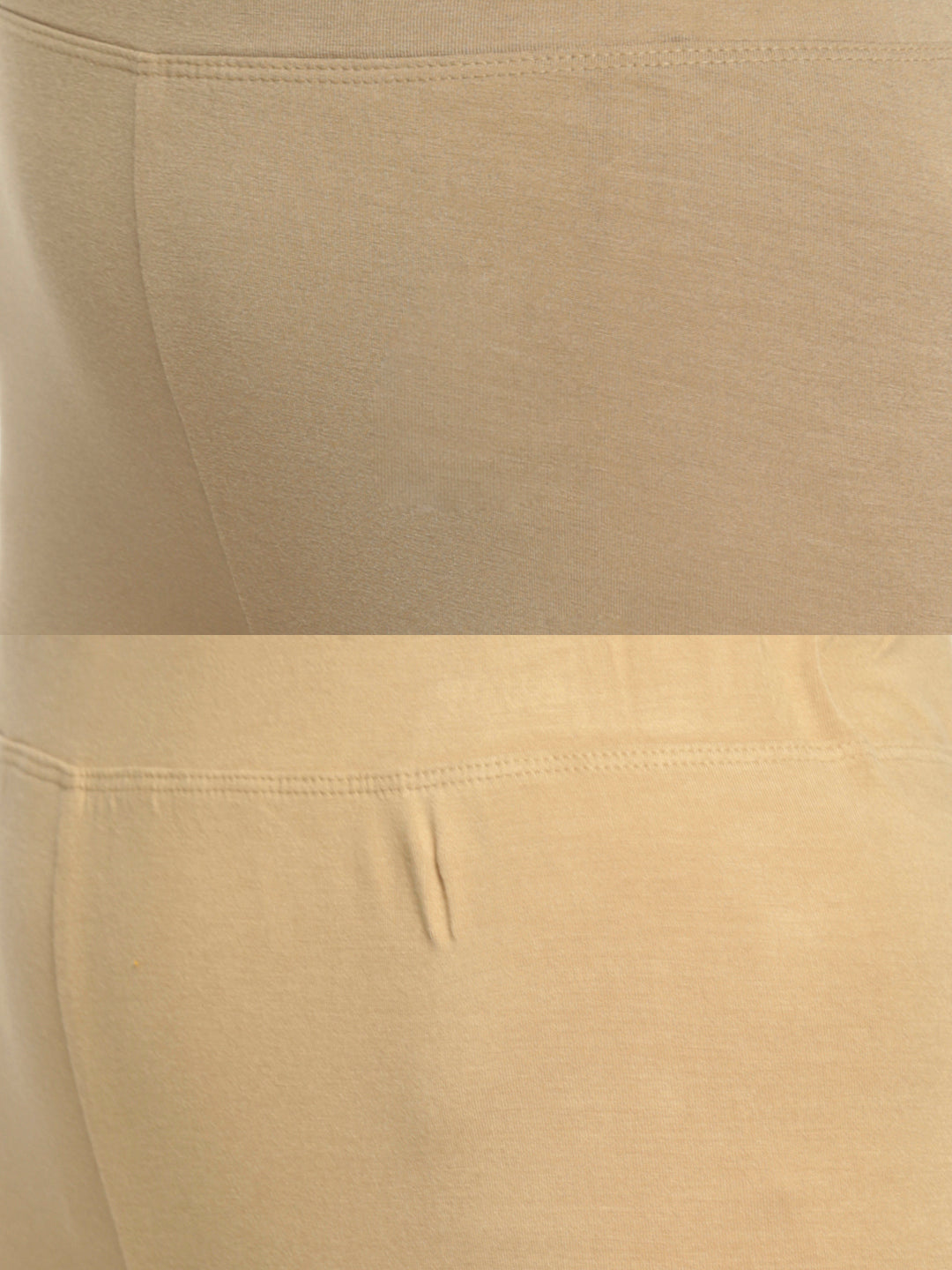 De Moza Superior Ankle Length Leggings Combo Pack of 2 Golden Beige&Skin - De Moza