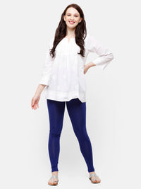 De Moza Superior Ankle Length Leggings Combo Pack of 2 Black&Navy Blue - De Moza