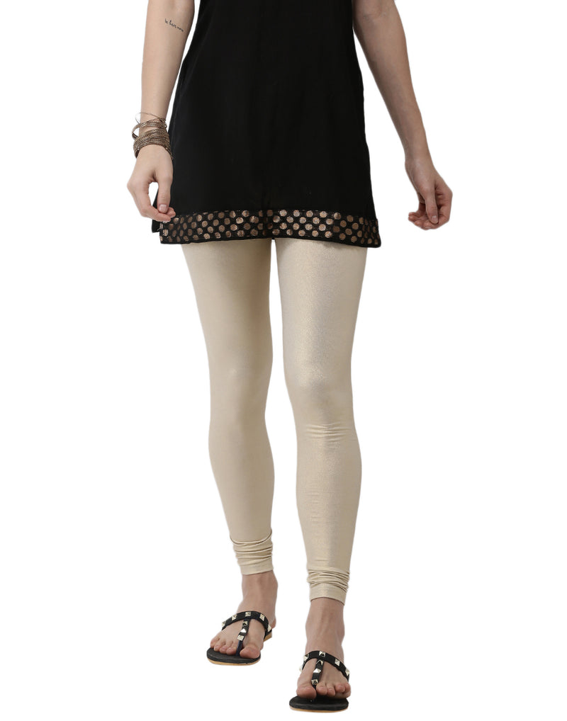 De Moza Women s Shimmer Leggings Light Gold De Moza