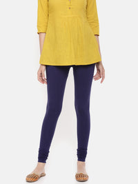 De Moza - Women's Navy Blue Churidar Leggings (4890549223487)
