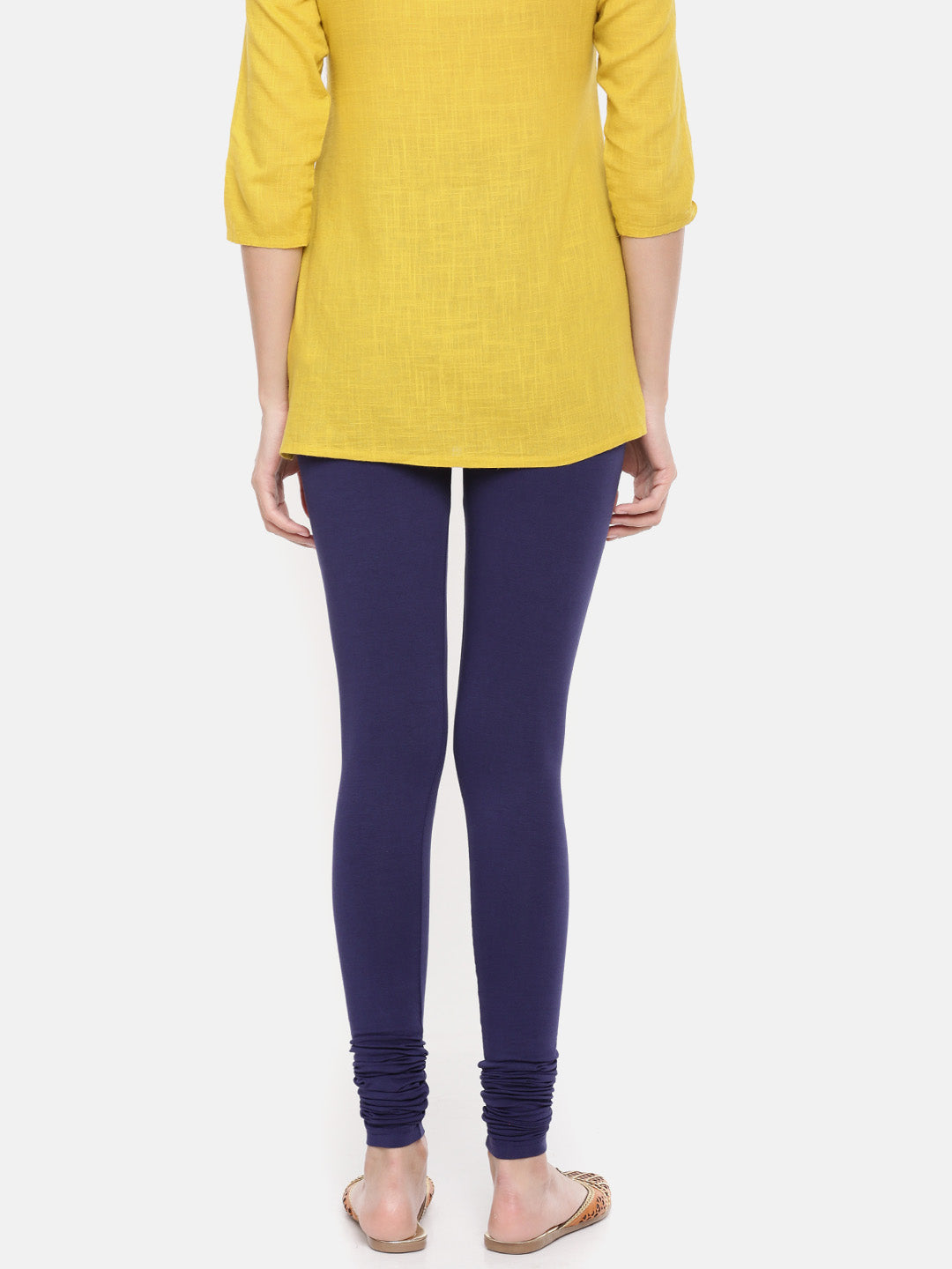De Moza - Women's Navy Blue Churidar Leggings (4890549223487)