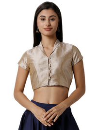 De Moza Ladies Embroidered Grey Crop Top - De Moza (1790332993599)