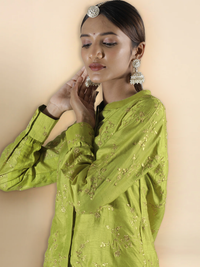 Co-Ord Set(Top & Palazzo)-Lime