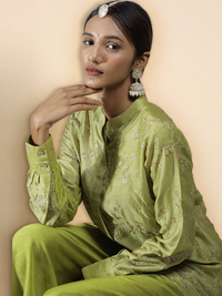 Co-Ord Set(Top & Palazzo)-Lime