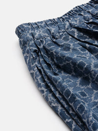 Harem Pant AOP-Indigo - De Moza