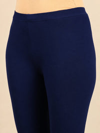 Ankle Length Leggings Cotton-Navy - De Moza