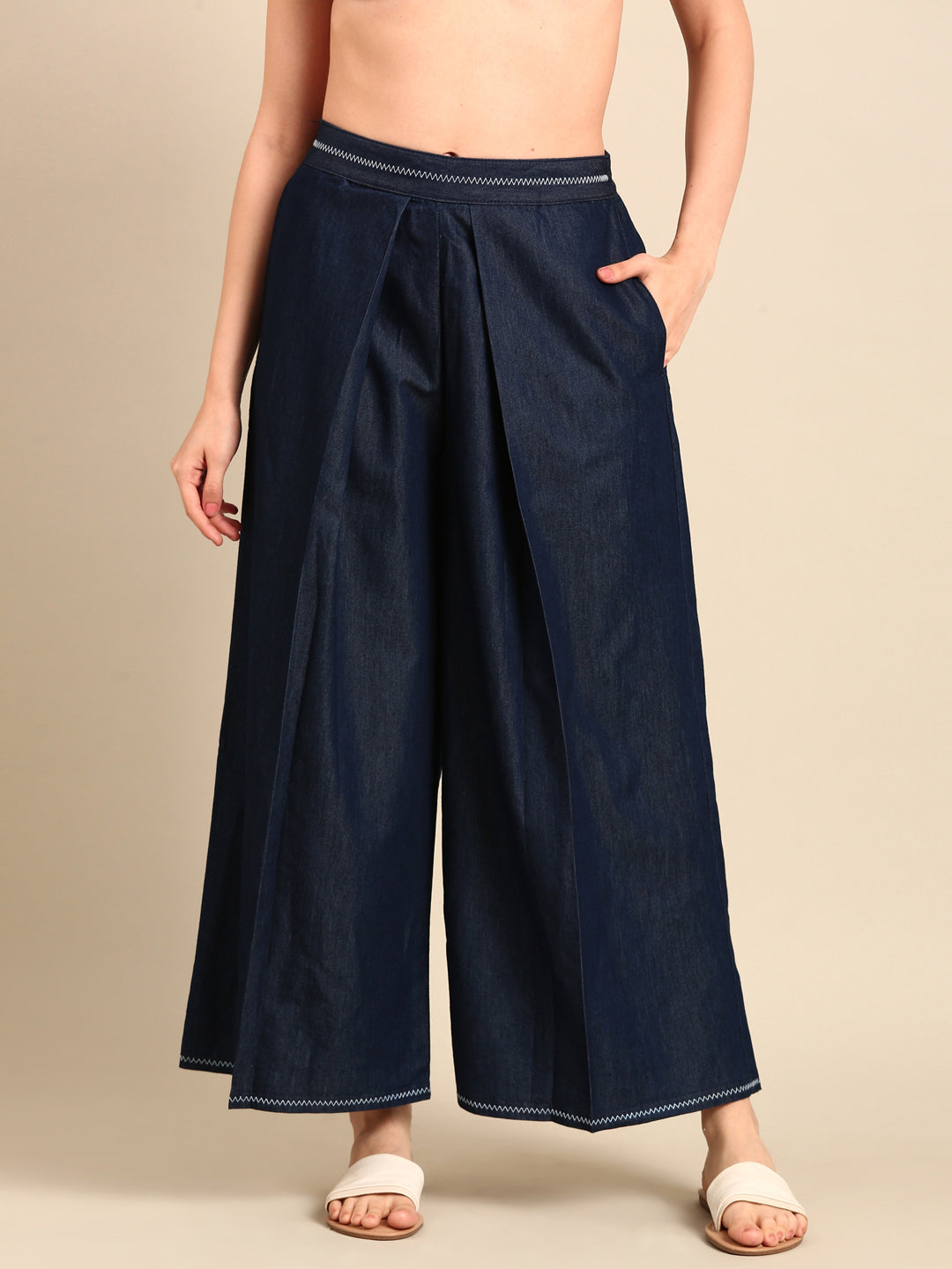 Palazzo-Dark Wash - De Moza