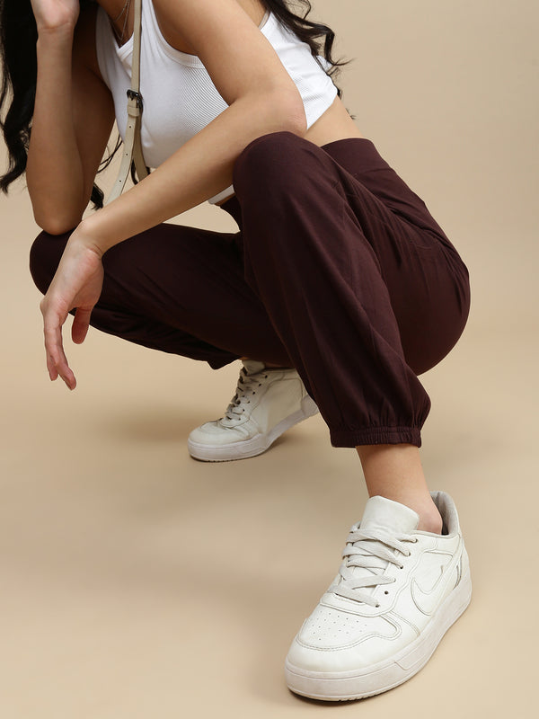 De Moza Women Casual Jogger Brown - De Moza