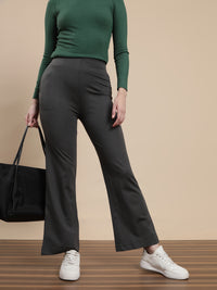 De Moza Women Casual Tregging Olive Green