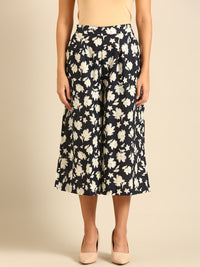 Culottes All Over Print-Navy - De Moza