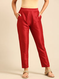 Cigarette Pant-Red - De Moza