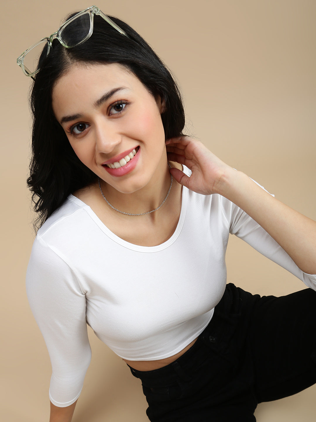 De Moza Women Athleisure Top White