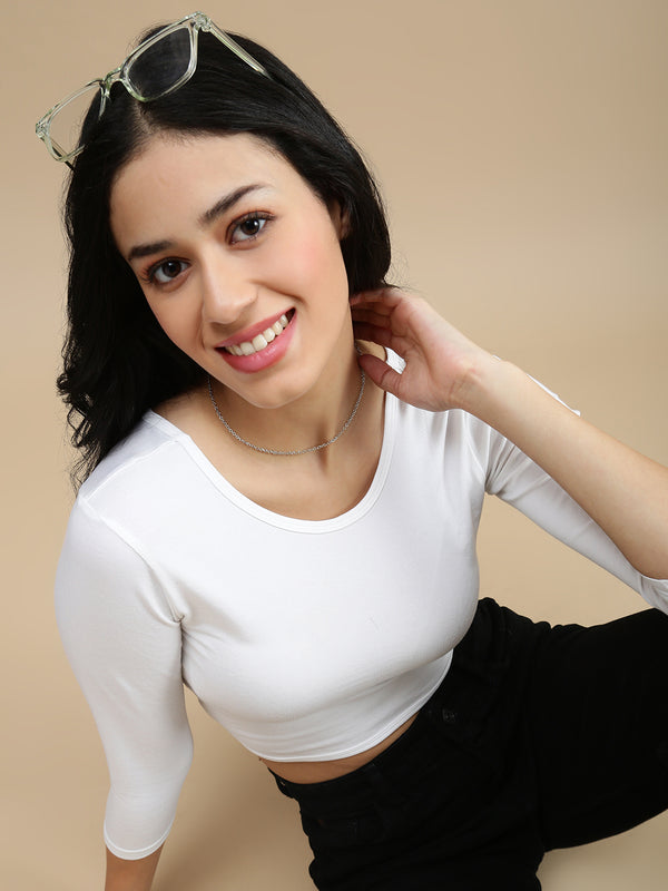 De Moza Women Athleisure Top White - De Moza