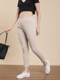 De Moza Women Casual Jegging sand