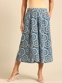Printed Culottes-Blue - De Moza
