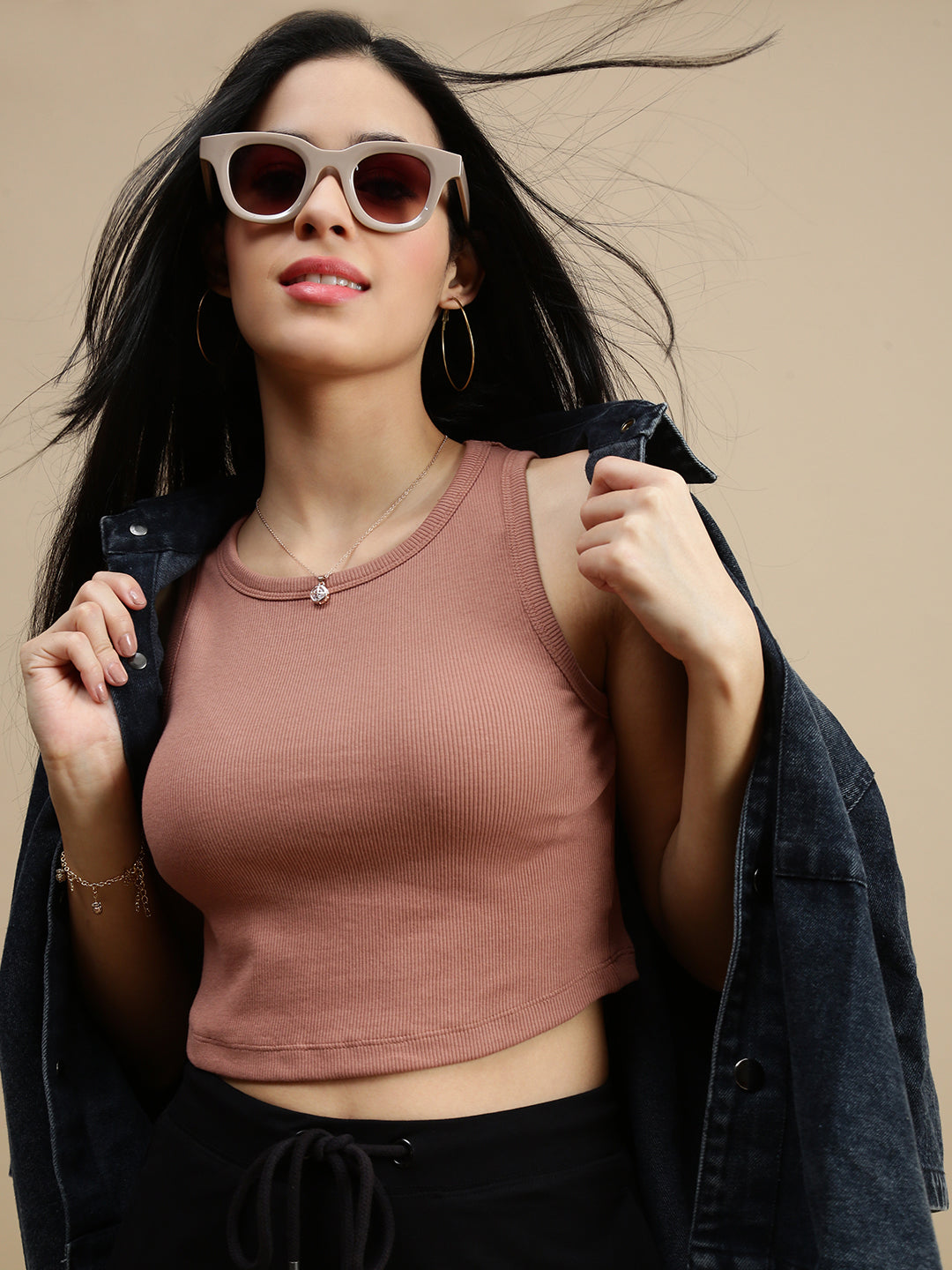 De Moza Women Casual Top Mocha Mousse