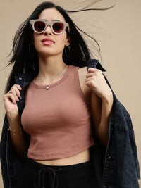 De Moza Women Casual Top Mocha Mousse