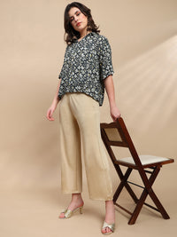 De Moza Women Festive Palazzo Light Gold - De Moza