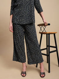 De Moza Women Festive Palazzo Black - De Moza