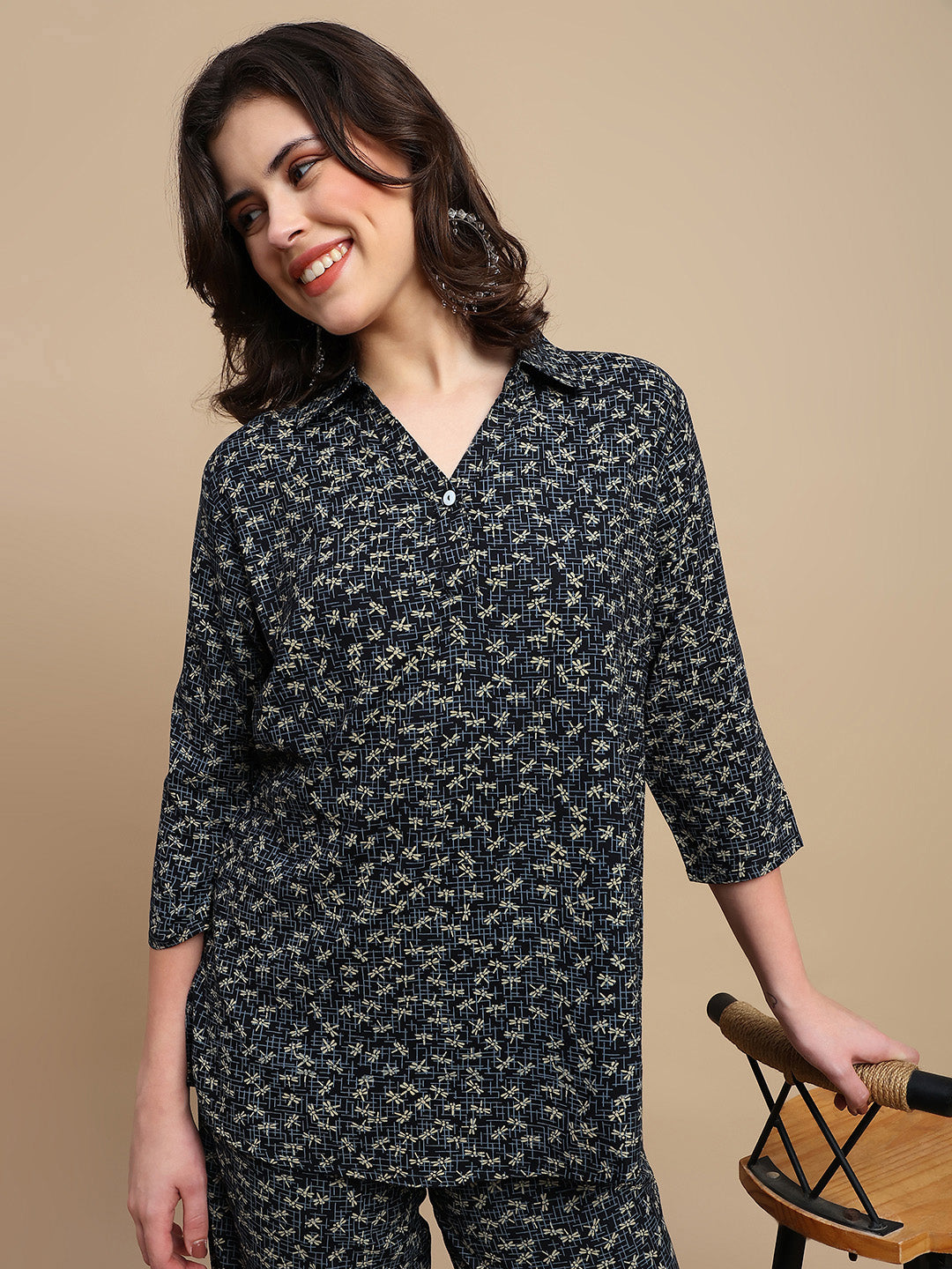 De Moza Women Festive Top Black - De Moza