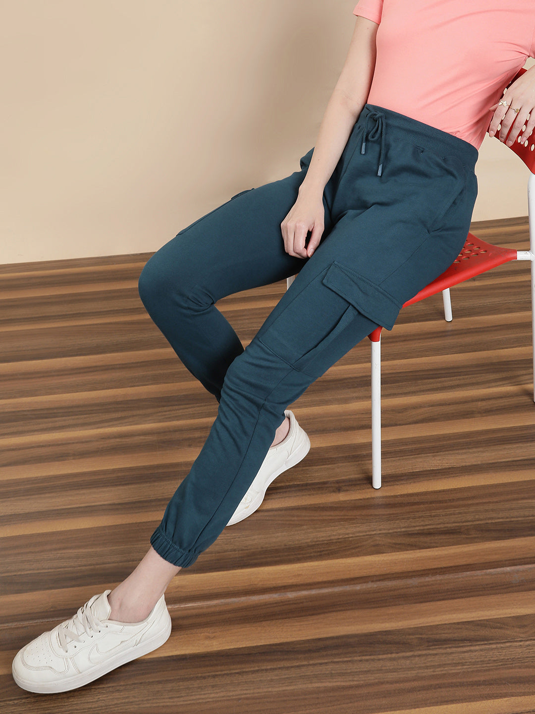 De Moza Women Casual Jogger Ocean Blue