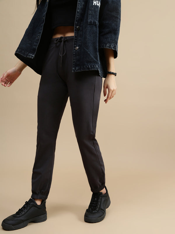 De Moza Women Casual Jogger Dark Grey - De Moza