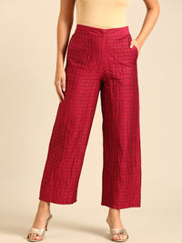 Palazzo Checked-Pink - De Moza