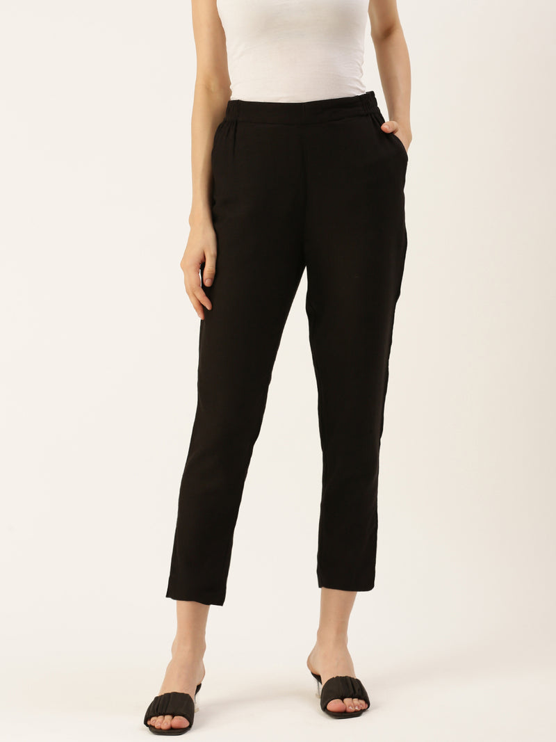 De Moza Women’s Cigarette Pant Black