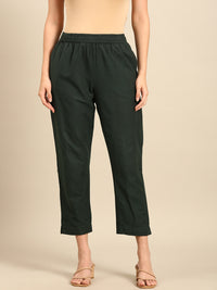 Cigarette Pants-Green - De Moza