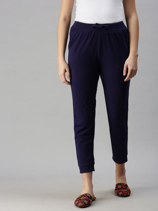De Moza Women Athleisure Pants Navy Blue - De Moza