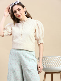 Sciffly Embroidery Top-White - De Moza