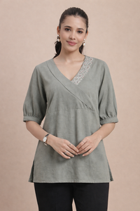 De Moza Women Casual Top Grey - De Moza