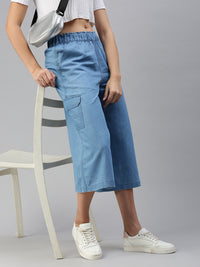 De Moza Women Culottes Ice Blue