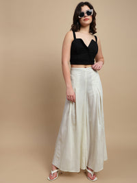 De Moza Women Casual Palazzo Natural - De Moza