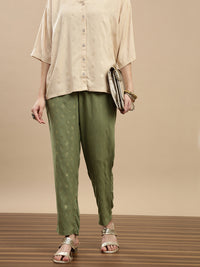 De Moza Women Festive Pants Deep Green - De Moza