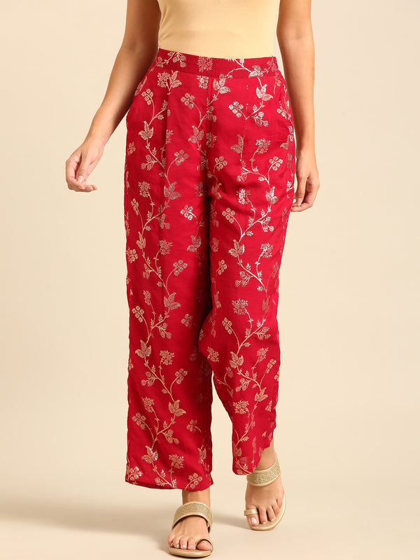 Palazzo All Over Print-Fuchsia - De Moza