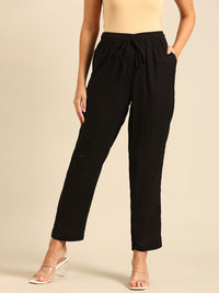 Straight Pant-Black - De Moza