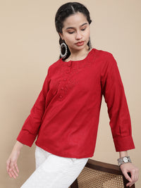 De Moza Women Casual Top Red