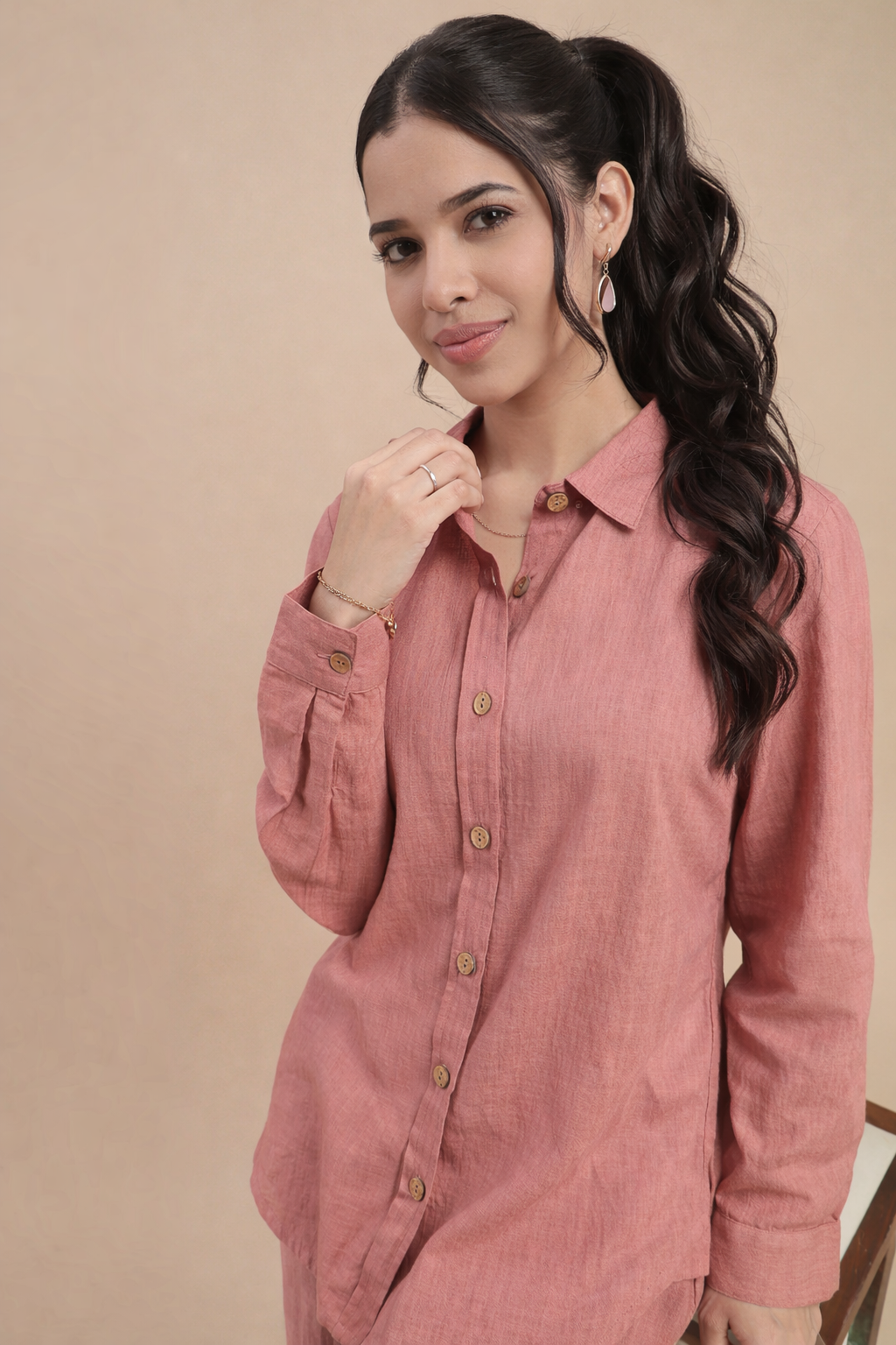 De Moza Women Casual Tunic Top Peach - De Moza