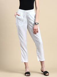 Straight Pant-White - De Moza