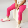 De Moza Girls 3/4th Leggings Fuchsia